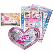 Aikatsu-P's pierce for Tamagotchi P's including a promo cards for Aikatsu.