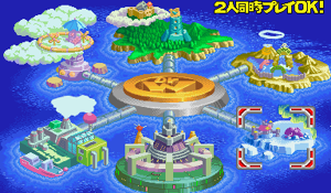 洛克人1-2路線的選關畫面