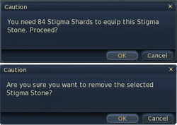 Equip stigma stones