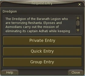 Aion Dredgion entry screen