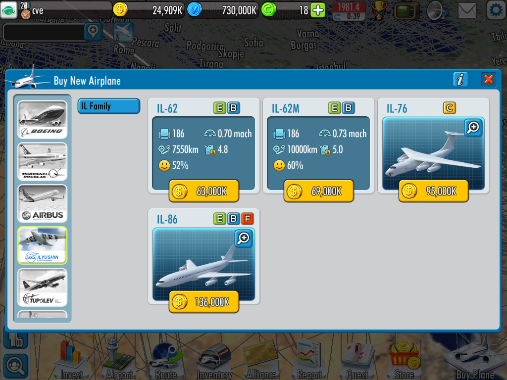 Ilyushin IL-62 | Air Tycoon Online Wiki | Fandom