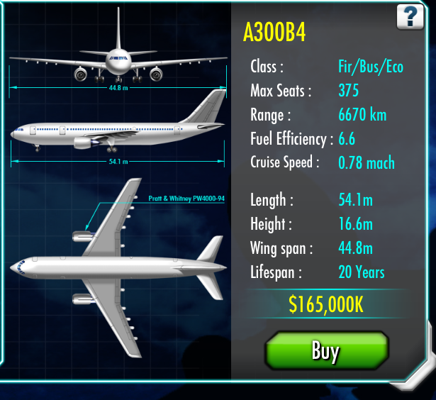 Airbus A300 | Air Tycoon Online Wiki | Fandom