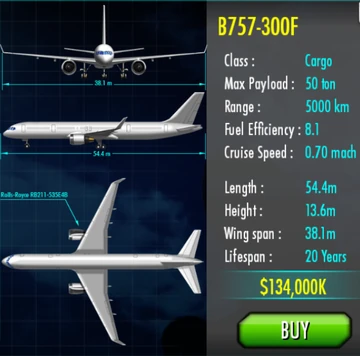 ぷうページ Boeing 757/757-300F | Air Tycoon Online Wiki | Fandom