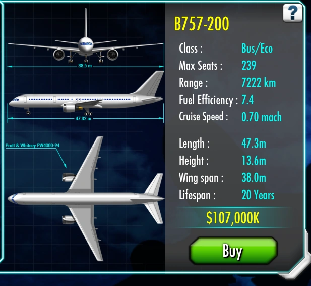 Boeing 757 757 200 Air Tycoon Online Wiki Fandom