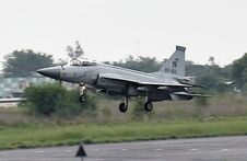 A JF-17 taking off from a runway