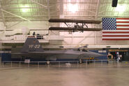 A YF-22 in the Lockheed hangar