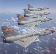 Quartet of F-106s in formation