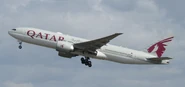 An example of a 777-200LR operated by Qatar Airways.