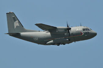 An Alenia C-27J in flight.