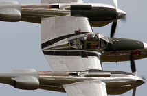 Red Bull P-38 Lightning in the cockpit