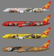 Hainan Airlines Kung Fu Panda Liveries