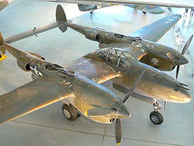 Lockheed P-38 Lightning fighter in museum