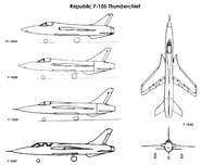 731px-Republic F-105 variants drawings