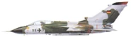 The 11th prototype Tornado, flying with the Luftwaffe. The camouflage is possibly a minor variation on the standard colour scheme. This aircraft was based at Manching, testing flying qualities.