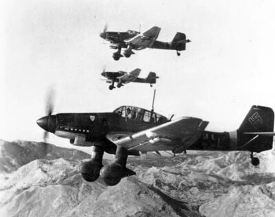 Junkers Ju 87Ds in flight Oct 1943