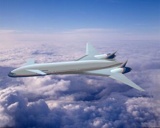 A computer-generated concept image of the Sonic Cruiser.