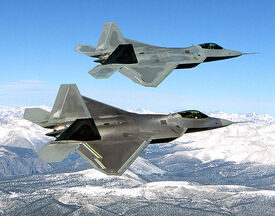763px-Two F-22 Raptor in flying