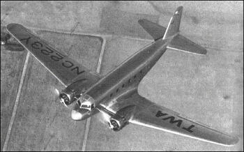 A Doulgas DC-1 in flight.