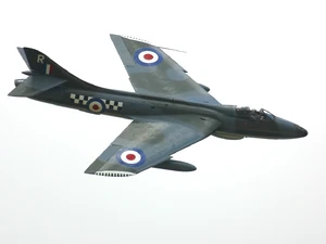 A Hawker Hunter banking