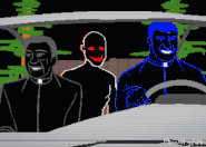 Michael, Garcia, and John drivin' 'n jivin'; References a 96' Saturday Night Live skit and the YTMND "What is Love?" meme.