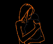 The Mother before she turns to reveal her ghastly face.