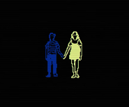Scene 11: A young version of John and Lisa holding hands.