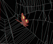 Scene 12: "There's a butterfly trapped in a spider's web."