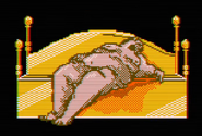 Scene 16: "There's a rich man sleeping on a golden bed."