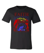 A shirt referencing the crown of thorns placed on Jesus' head. Art made by Blasko