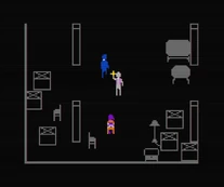 During the first exorcism. Notably, Allred's cross is bigger, and Amy's chair is brown (unlike the final version where it's gray).