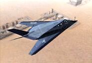 Generic F-117A Nighthawk in flight.