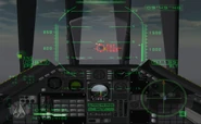 F-117A Nighthawk cockpit in Airforce Delta Strike.