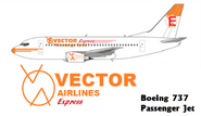Vector Airlines Express Boeing 737 with V.A.E. slogan: Gotta go fast.