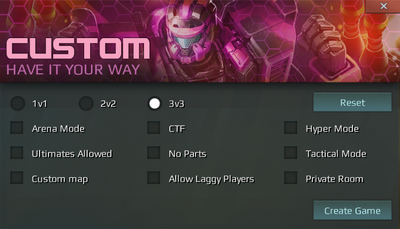 Custom Gamemode Options
