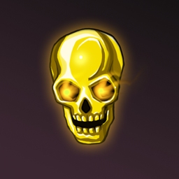 Gold skull