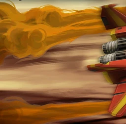 Orange Smoke Screen Contrails