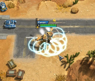 Bomber with Cyan Tracers