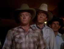 Guich Koock as Buck (left, nearest camera) and David Graf as Billie, next to him. Two of the Sheriff's "toughs".