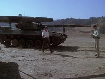 Tank-jennie.jpg (36 KB) These tanks are not real T-72s. According to the Internet Car Database, they were specially made for movies from M8A1 cargo tractors.