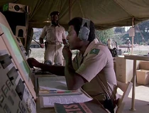 Lee Payne as the radar operator of the South Limbawe missile base.