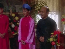 John Fujioka as Tru with daughter Mai (played by Marilyn Tokuda) at her wedding ceremony.