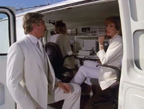 Archangel has a new aide Lydia, played by Sandra Kronemeyer. She gets lots of lines and action and appears for another 2 episodes. The woman in the background does not have a speaking part.