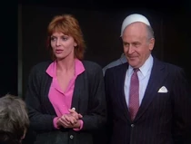Deborah Wakeham as Sabrina Cooke, a computer genuis. With her is Ben Hammer as Dr. Francis Watkins of Aeroresearch International, whose missile control room is taken over by her children.