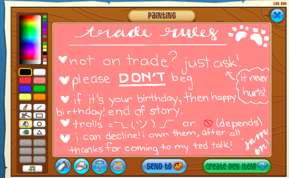 User Blog Iliketteokbokki Trading My Trading Rules Art Animal Jam Item Worth Wiki Fandom