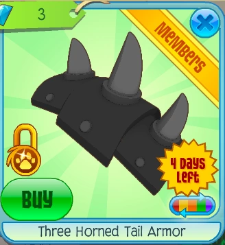 Three Horned Tail Armor Animal Jam Item Worth Wiki Fandom