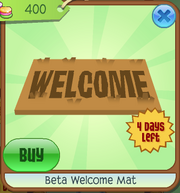 Beta welcome mat