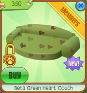 Beta Green Heart Couch