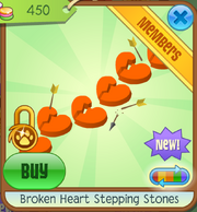 Broken Heart Step Stones Orange