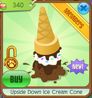 Upside down ice cream cone