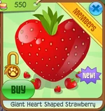 Giant heart shaped strawberry